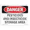 Signmission Safety Sign, OSHA Danger, 10" Height, 14" Width, Pesticides And Insecticide Storage Area, Landscape OS-DS-D-1014-L-1978 - alternate 1